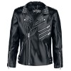 Men Gothic Silver Studded Jacket Brando Biker Leather Jacket Punk Spikes Jacket